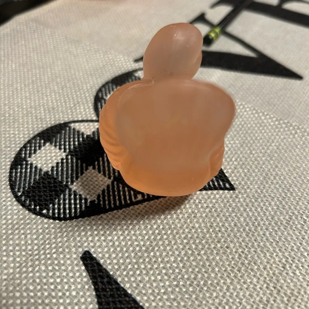 Westmoreland Vintage Pink Satin Glass Dove Candle Holder